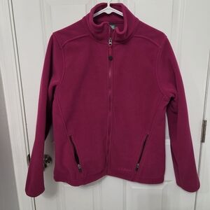 L.L. Bean Women's Magenta Fleece Jacket - Full Zip Size S